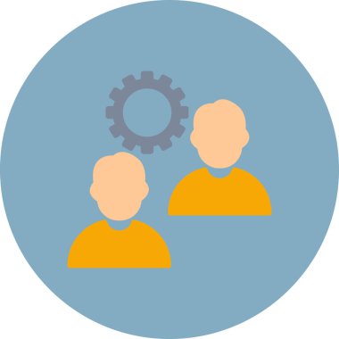 Takım çalışması. Web simgesi basit illüstrasyon