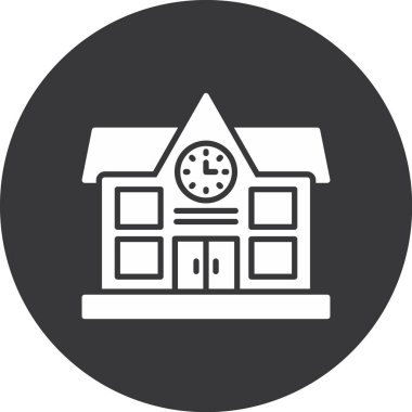 Bir bina simgesinin vektör illüstrasyonu