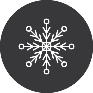 kar Tanesi simgesi vektör çizimi