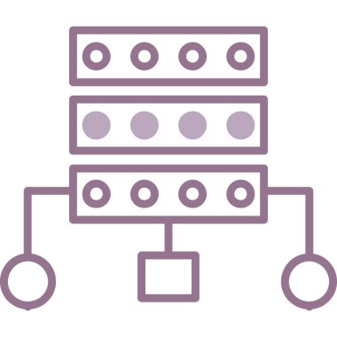 Bir robot simgesinin vektör illüstrasyonu