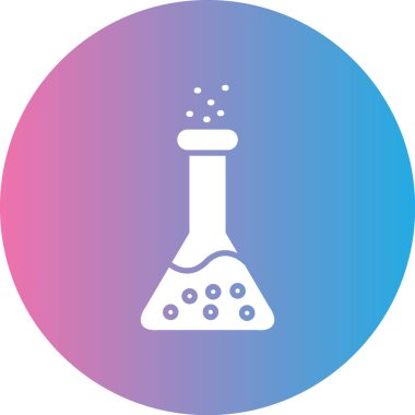 Kimya. Web simgesi basit illüstrasyon