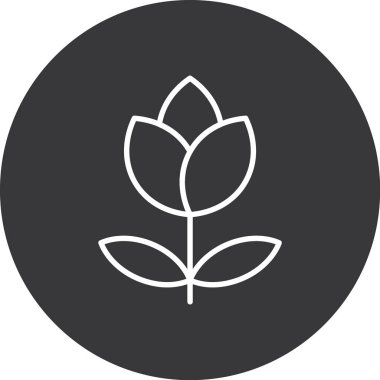 bitki yaprağı simgesi, basit vektör illüstrasyonu