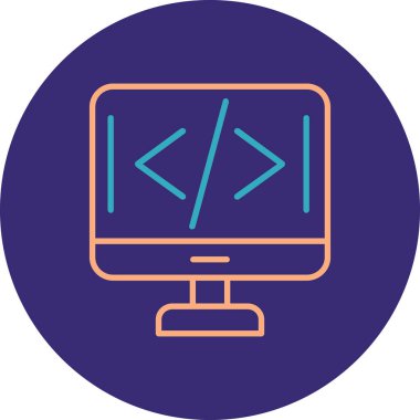 Bilgisayar. Web simgesi basit illüstrasyon