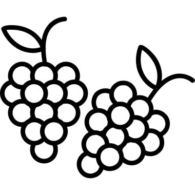 Üzümler ana hatlarıyla meyve ikonu