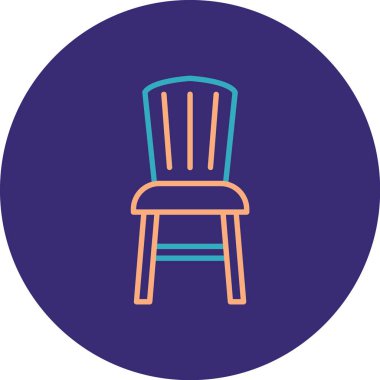 Sandalye. Web simgesi basit illüstrasyon