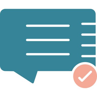 Mesaj var. Web simgesi basit illüstrasyon