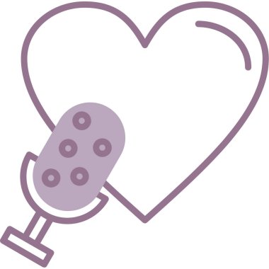 Bir kalp simgesinin vektör illüstrasyonu