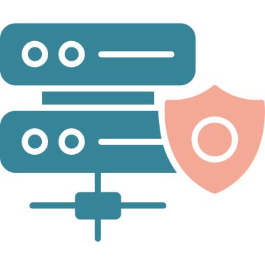 Veri güvenlik vektör simgesi