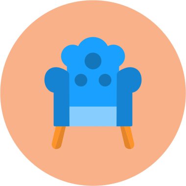 Kanepe. Web simgesi basit illüstrasyon