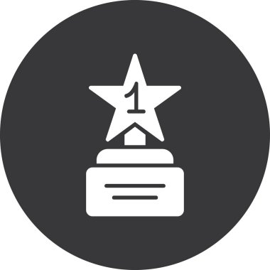 yıldız ödüllü yuvarlak vektör simgesi