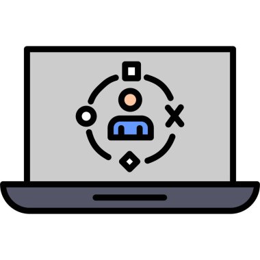 Bilgisayar. Web simgesi basit illüstrasyon