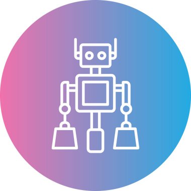 robot ikon vektör illüstrasyonu