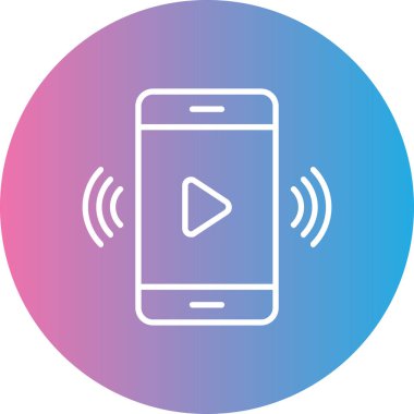 Mobil simgenin vektör illüstrasyonu