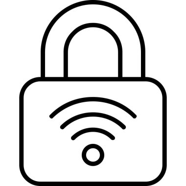 Asma kilit simgesi, basit vektör illüstrasyonu