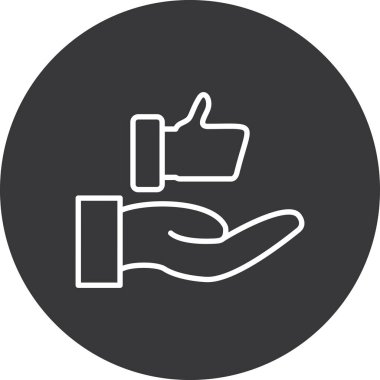 İşaret simgesi gibi bir el, vektör illüstrasyonu