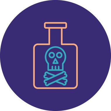 zehirli şişe simgesi, vektör illüstrasyonu