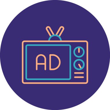 Reklam simgesinin vektör illüstrasyonu
