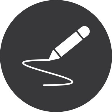 Kalem. Web simgesi basit illüstrasyon