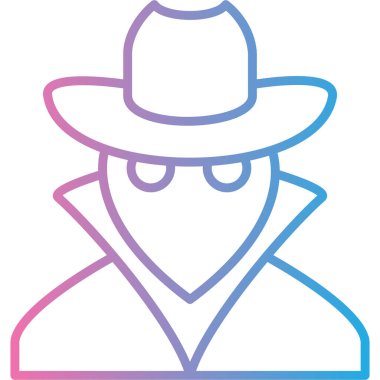 Şapkalı bir adamın vektör çizimi