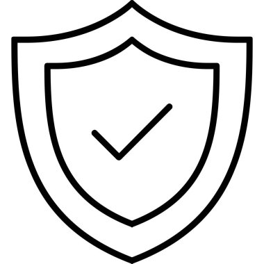 kalkan ikon vektör illüstrasyonu