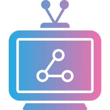 Televizyon. Web simgesi basit illüstrasyon