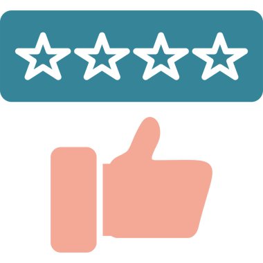 derecelendirme vektörü düz renk simgesi