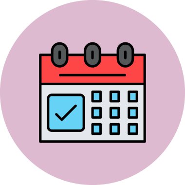 Takvim. Web simgesi basit illüstrasyon