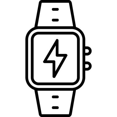 Akıllı saat ikonu. Beyaz arkaplanda izole edilmiş web tasarımı için Akıllı Saat vektör simgesi