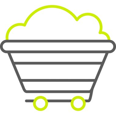 Alışveriş arabası simgesi, vektör illüstrasyonu