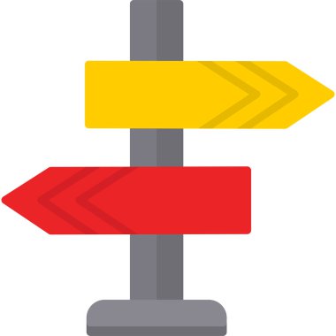 Düz biçimli ok yönü simgesi