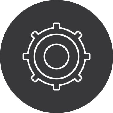 Çarkçı. Web simgesi basit tasarım