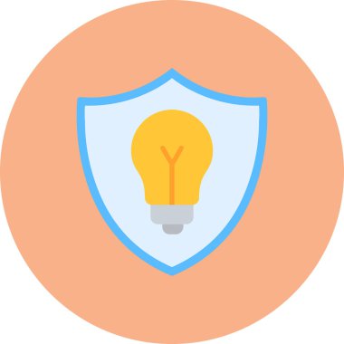 Ampul. Web simgesi basit illüstrasyon