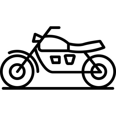Motorsiklet. Web simgesi basit illüstrasyon