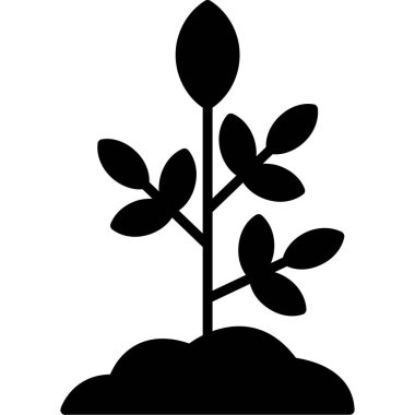 Çiçek bitki vektör simgesi