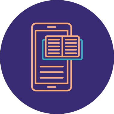 Akıllı telefon simgesinin vektör illüstrasyonu