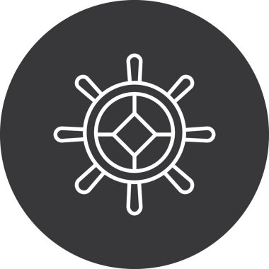 Bir pusula simgesinin vektör illüstrasyonu