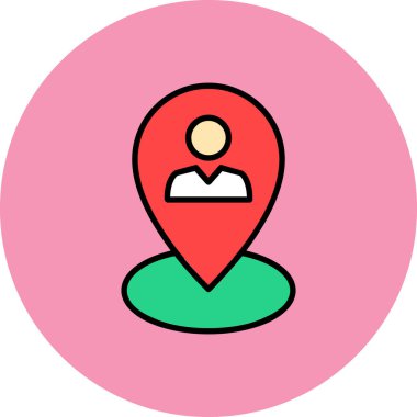 pin konumu vektör simgesi modern illüstrasyon vektör arkaplanı