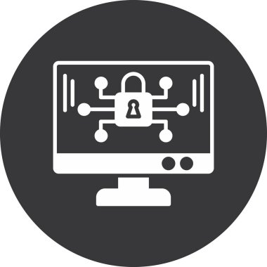 bilgisayar güvenlik kilidi simgesi, basit biçim