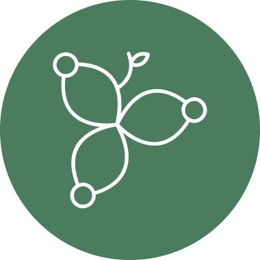 Benzersiz molekül vektör çizgisi simgesi