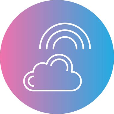 Bulut. Web simgesi basit illüstrasyon