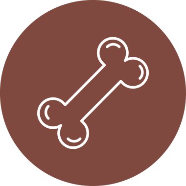 Kemik köpek ikonu. Web için köpek kemiği vektör simgelerinin basit çizimi