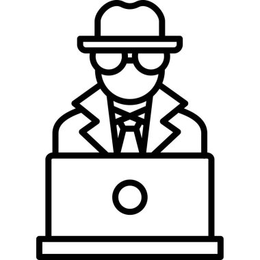 hacker icon vector illustration