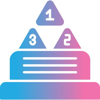 Piramit. Web simgesi basit illüstrasyon