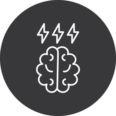 Beyin. Web simgesi basit tasarım