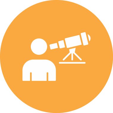 teleskop simgesi vektör illüstrasyonu