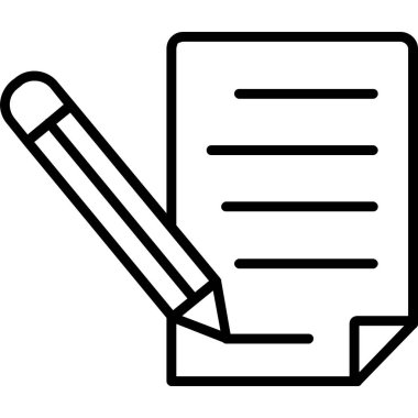 Kalem simgesi, vektör illüstrasyonu