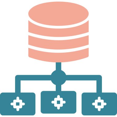 sunucu veritabanı vektörü simgesi