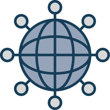 Dünya küresel ikon vektör illüstrasyonuName