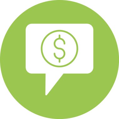 Dolar işareti baloncuk simgesi