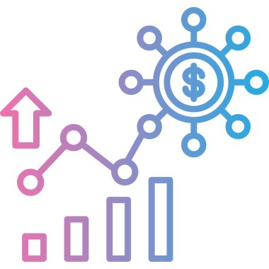 İş büyümesi simgesi, vektör illüstrasyonu